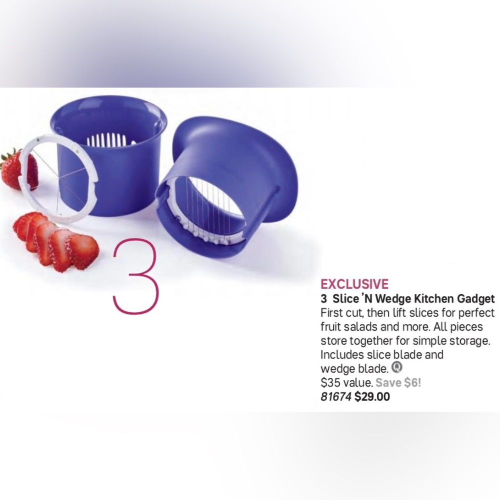 Tupperware Slice 'N Wedge Kitchen Gadget